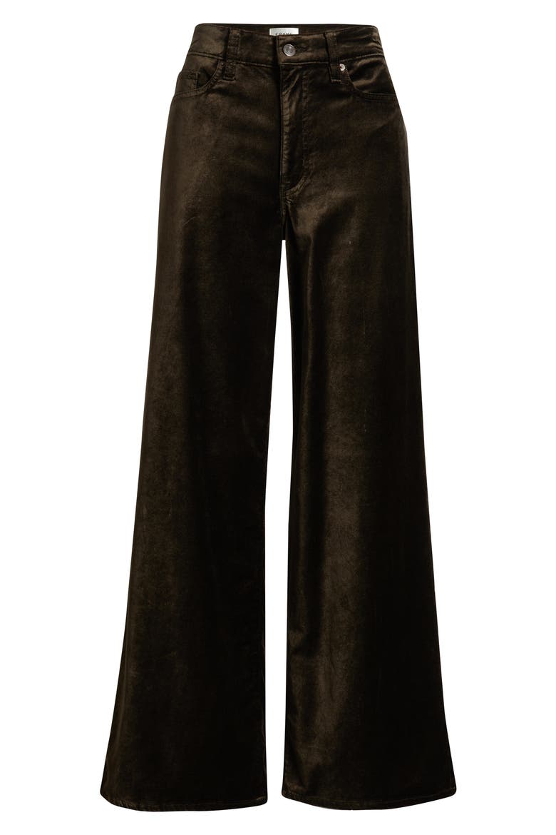 Le Slim Palazzo Velveteen Pants, Alternate, color, DARK CLOVE VELVET
