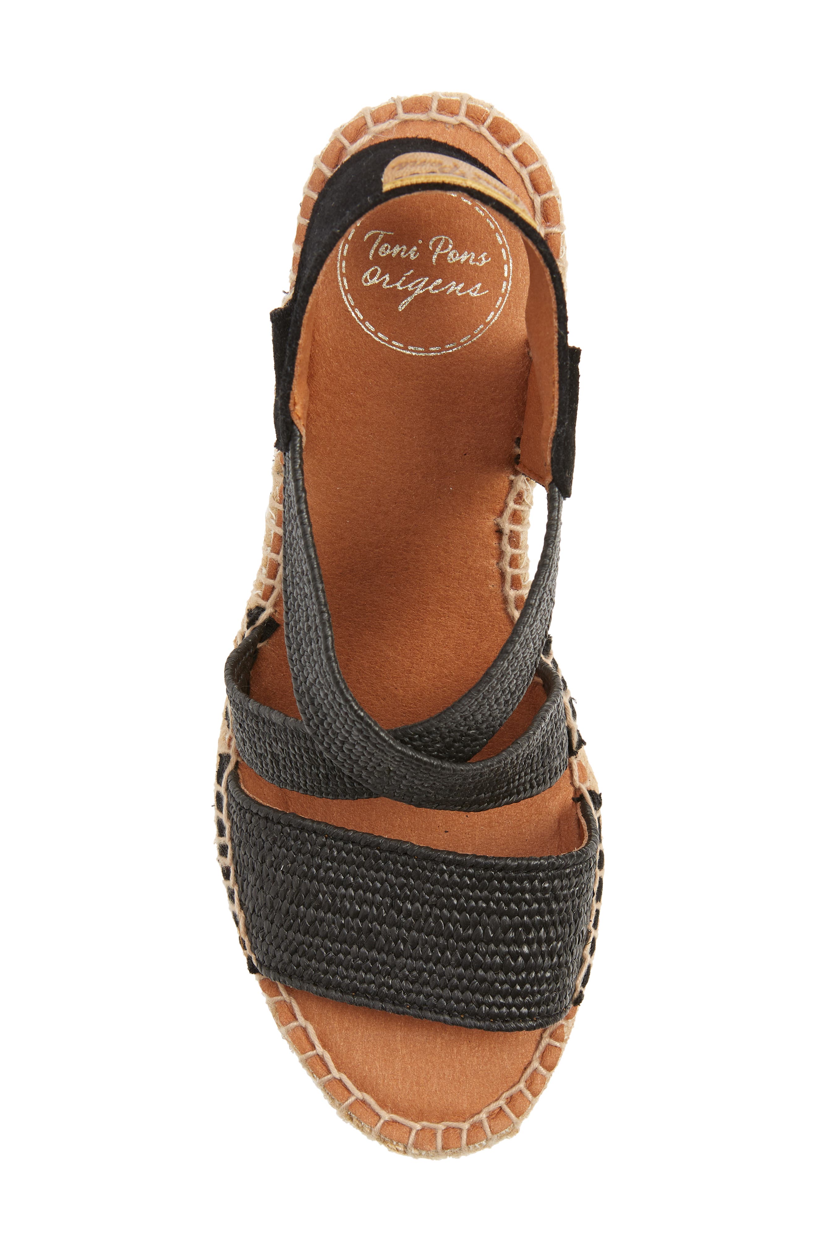 Toni Pons Susa Espadrille Wedge Sandal, Alternate, color, Negre/ Black