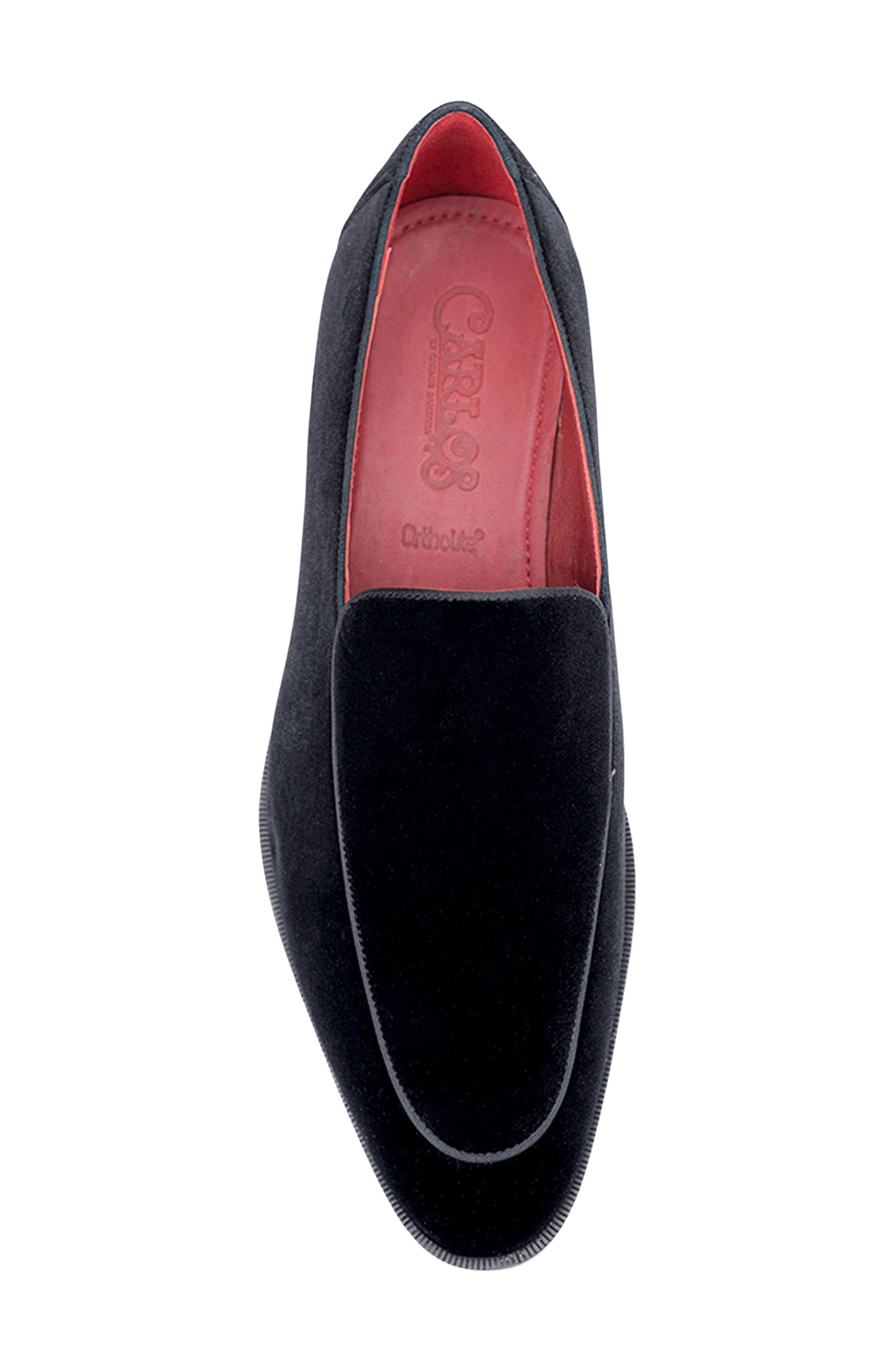 CARLOS SANTANA Prince Velvet Loafer, Alternate, color, Black
