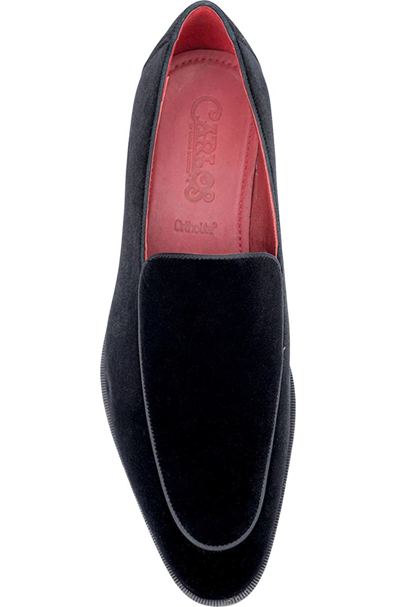 CARLOS SANTANA Prince Velvet Loafer, Alternate, color, Black