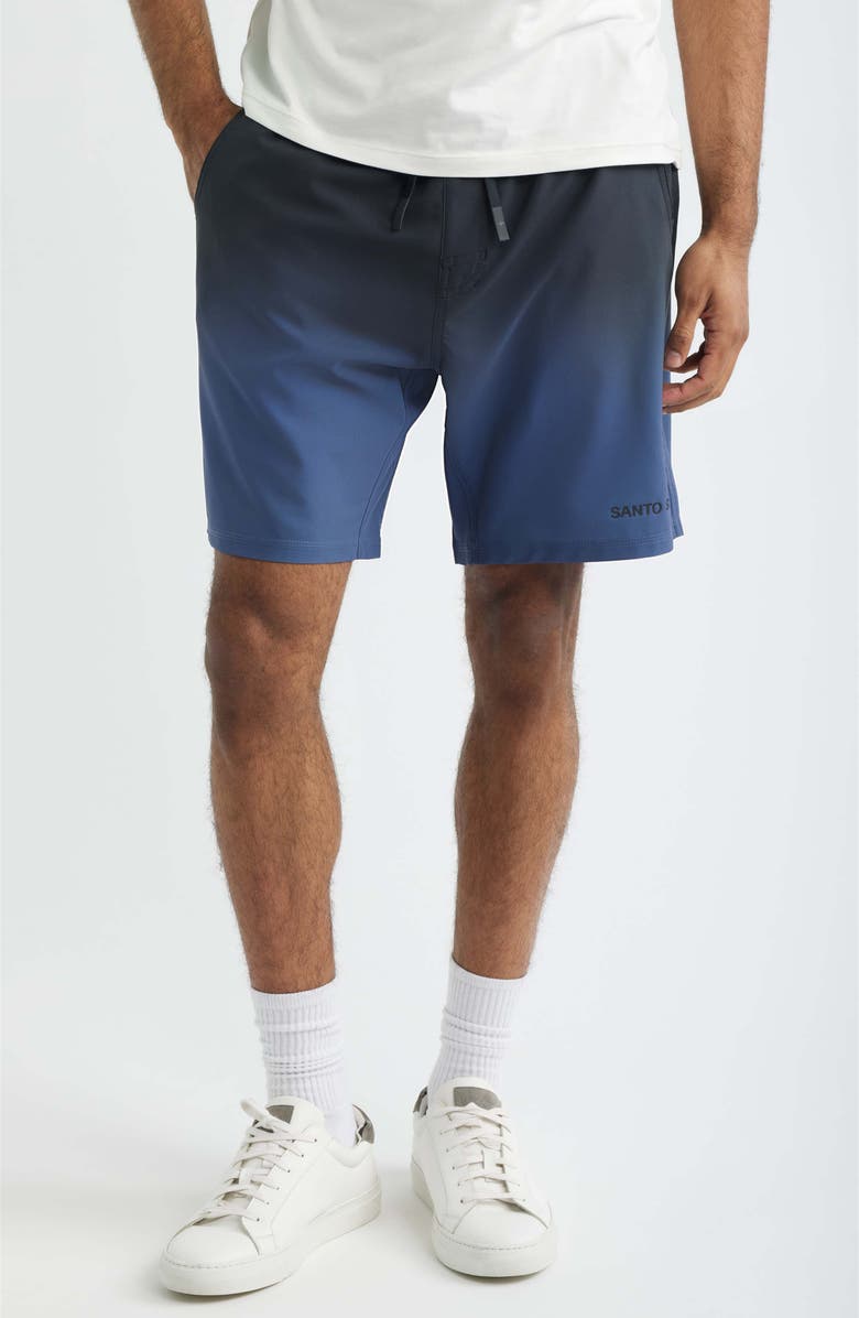 SANTO STUDIO Tempo Faded Tech Drawstring Shorts - Arman Tsarukyan Edition, Main, color, Black Fade