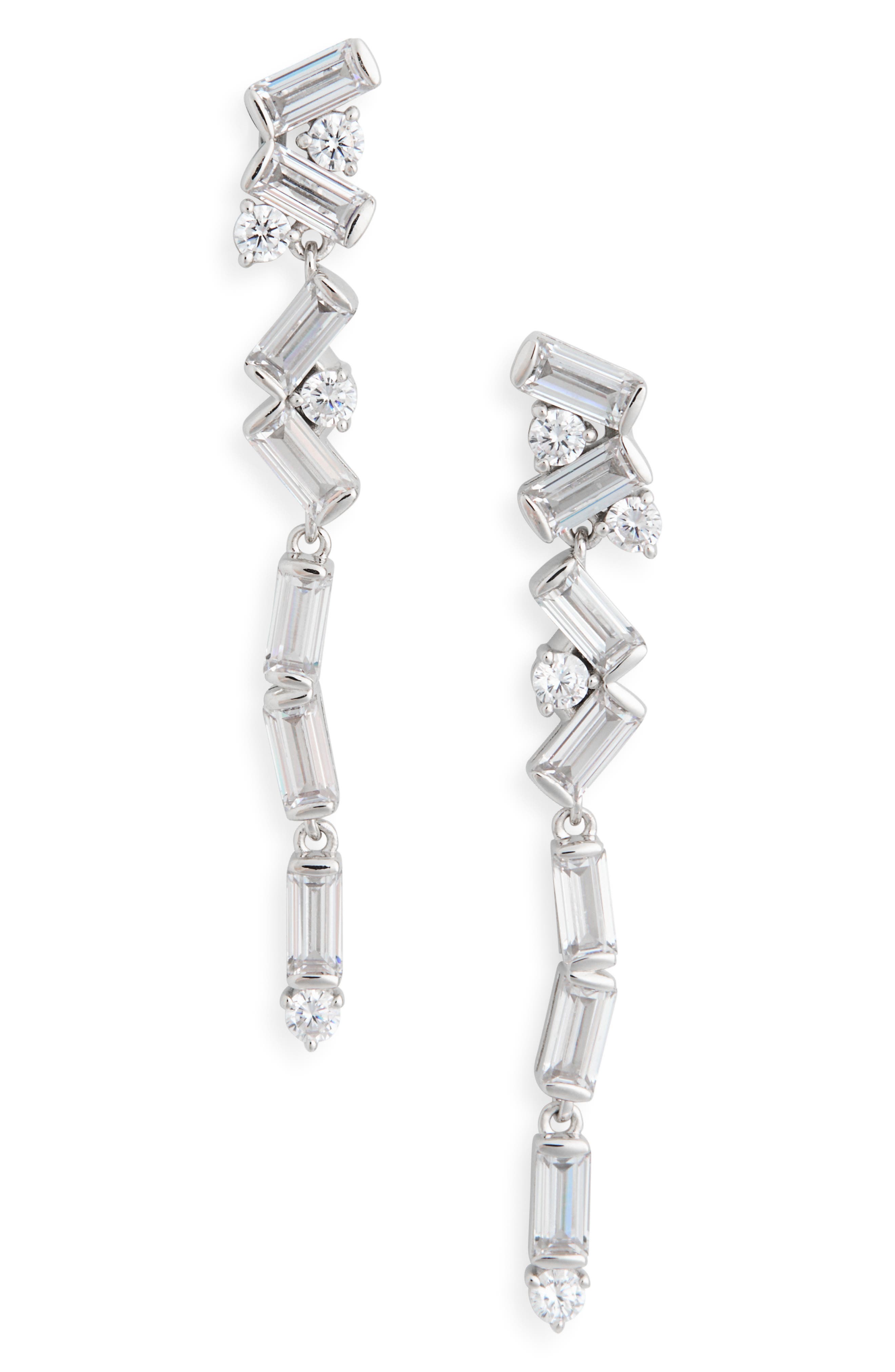 Nadri Jazz Angled Linear Earrings (Women) | Nordstromrack