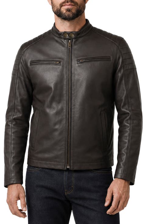 Cafe Racer Leather Jacket