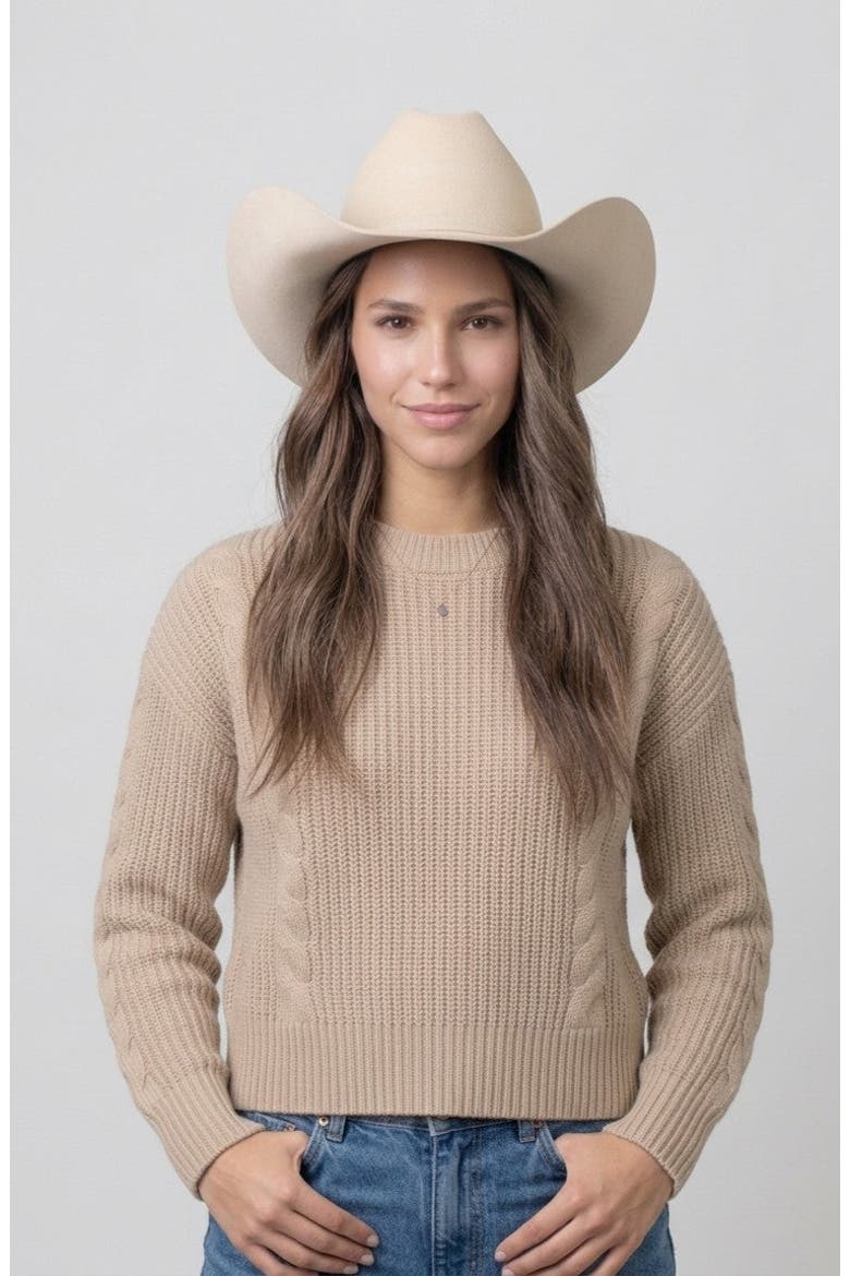 The Bronson Cowboy Hat, Alternate, color, Ivory