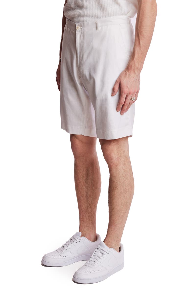 PAISLEY & GRAY Felix Slim Fit Shorts, Alternate, color, White Linen