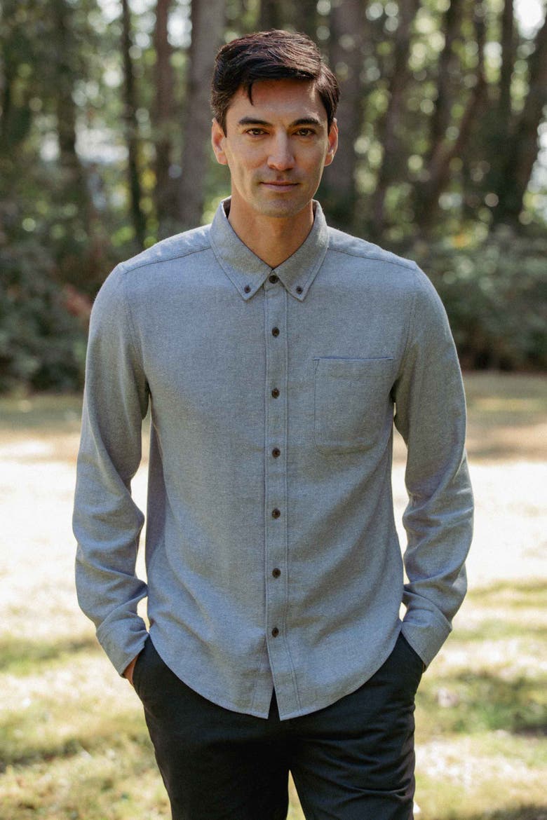 Sutton Slim Shirt, Alternate, color, Denim Twill