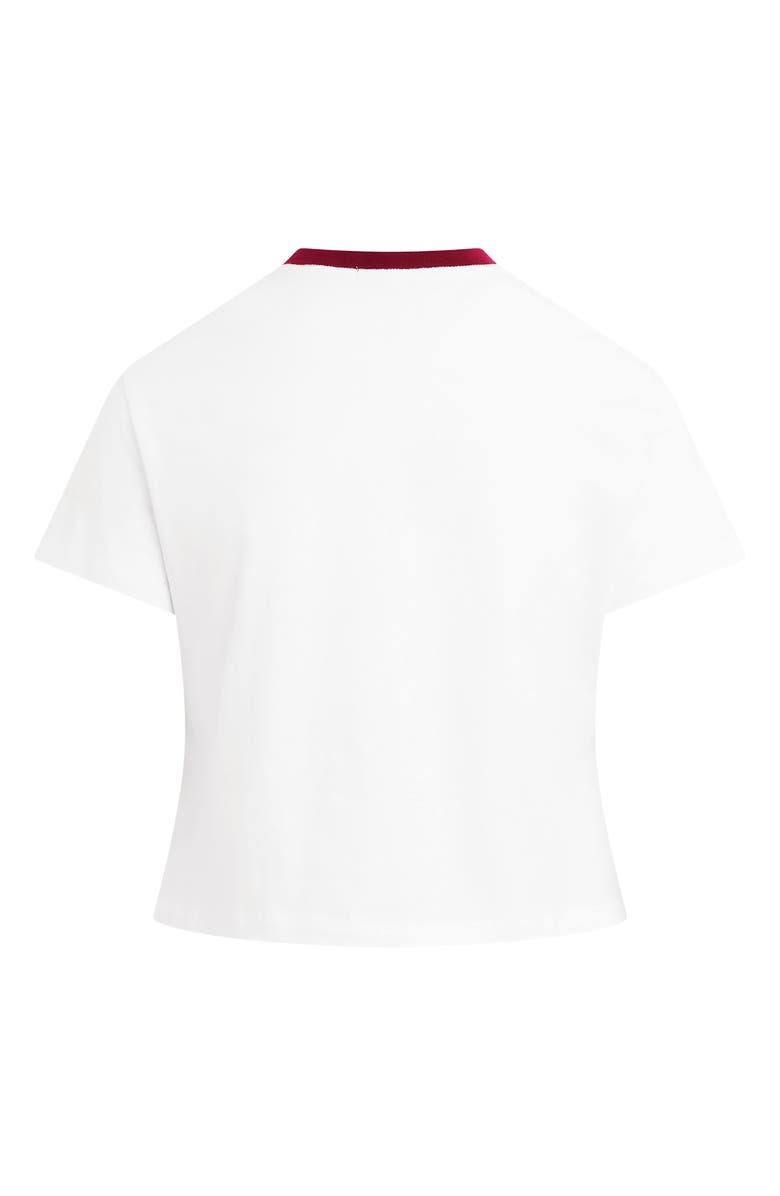 Favorite Daughter The Signature Crop Graphic T-Shirt, Alternate, color, Off White/ Raspberry