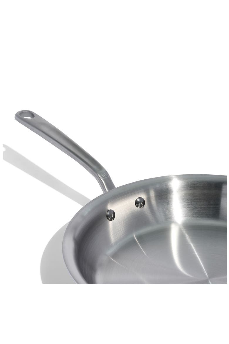 Stainless Clad Frying Pan, Alternate, color, STAINLESS