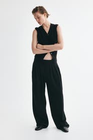 H&M Wide-leg Pleated Pants