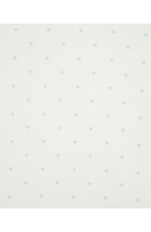 Little Me Eyelet Overalls & Polka Dot T-shirt Set In Blue