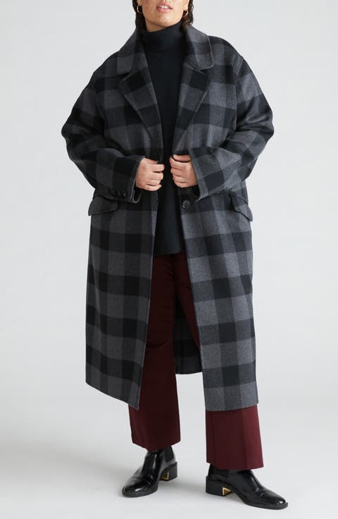 Melton Wool Belted Coat - Black - ARKET
