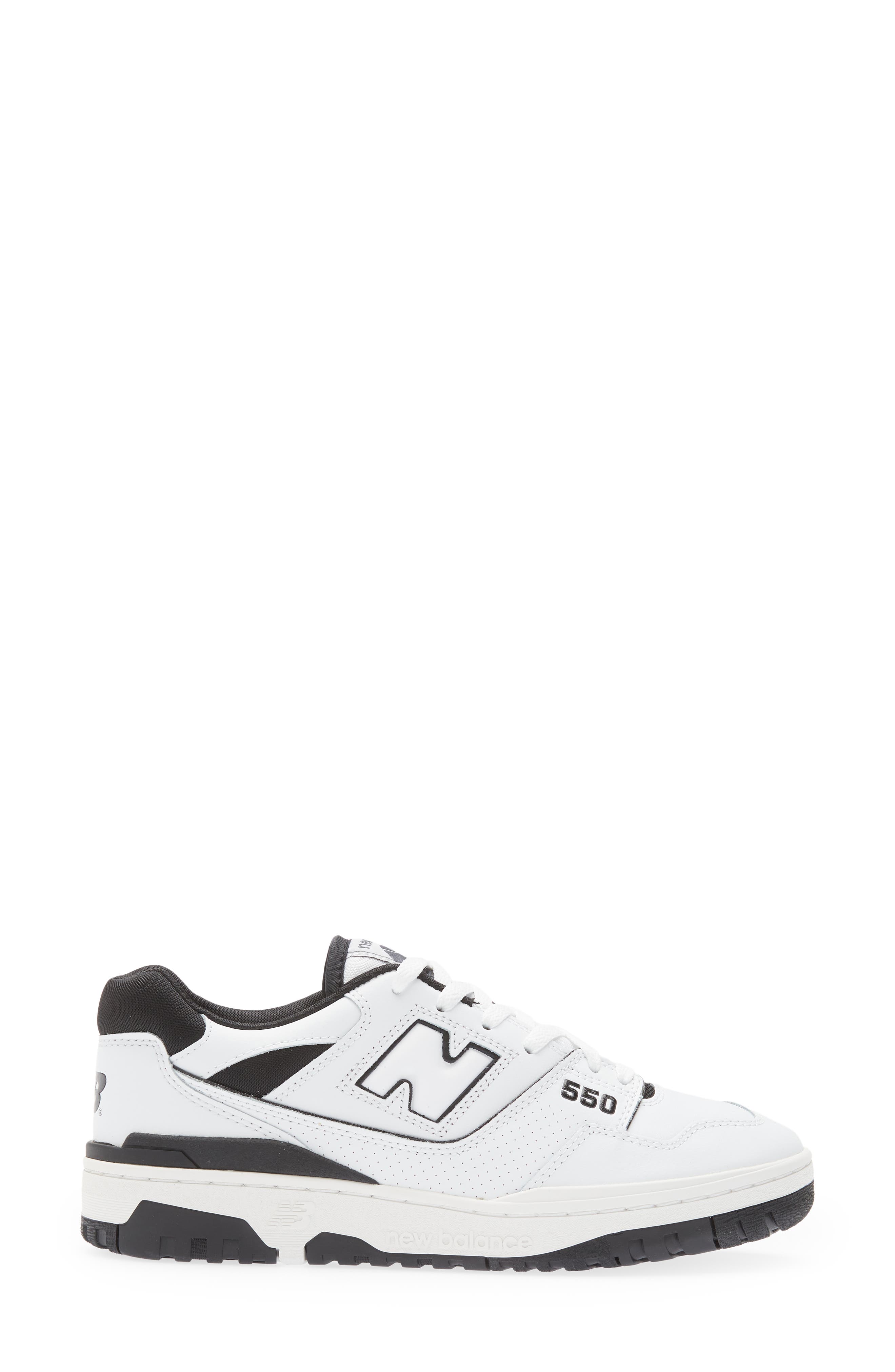 New Balance 550 Basketball Sneaker, Alternate, color, White/ White/ Black