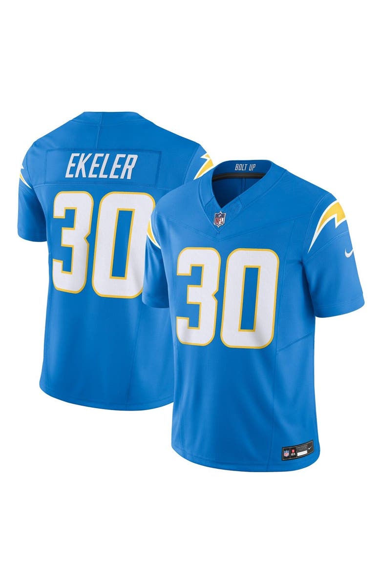 Nike Men's Nike Austin Ekeler Powder Blue Los Angeles Chargers Vapor F.U.S.E. Limited Jersey, Main, color,