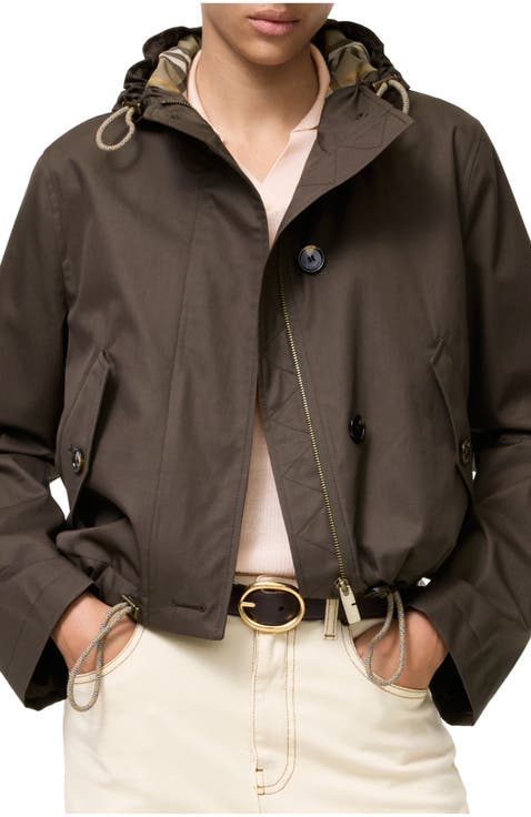 Cropped Tropical Gabardine Parka