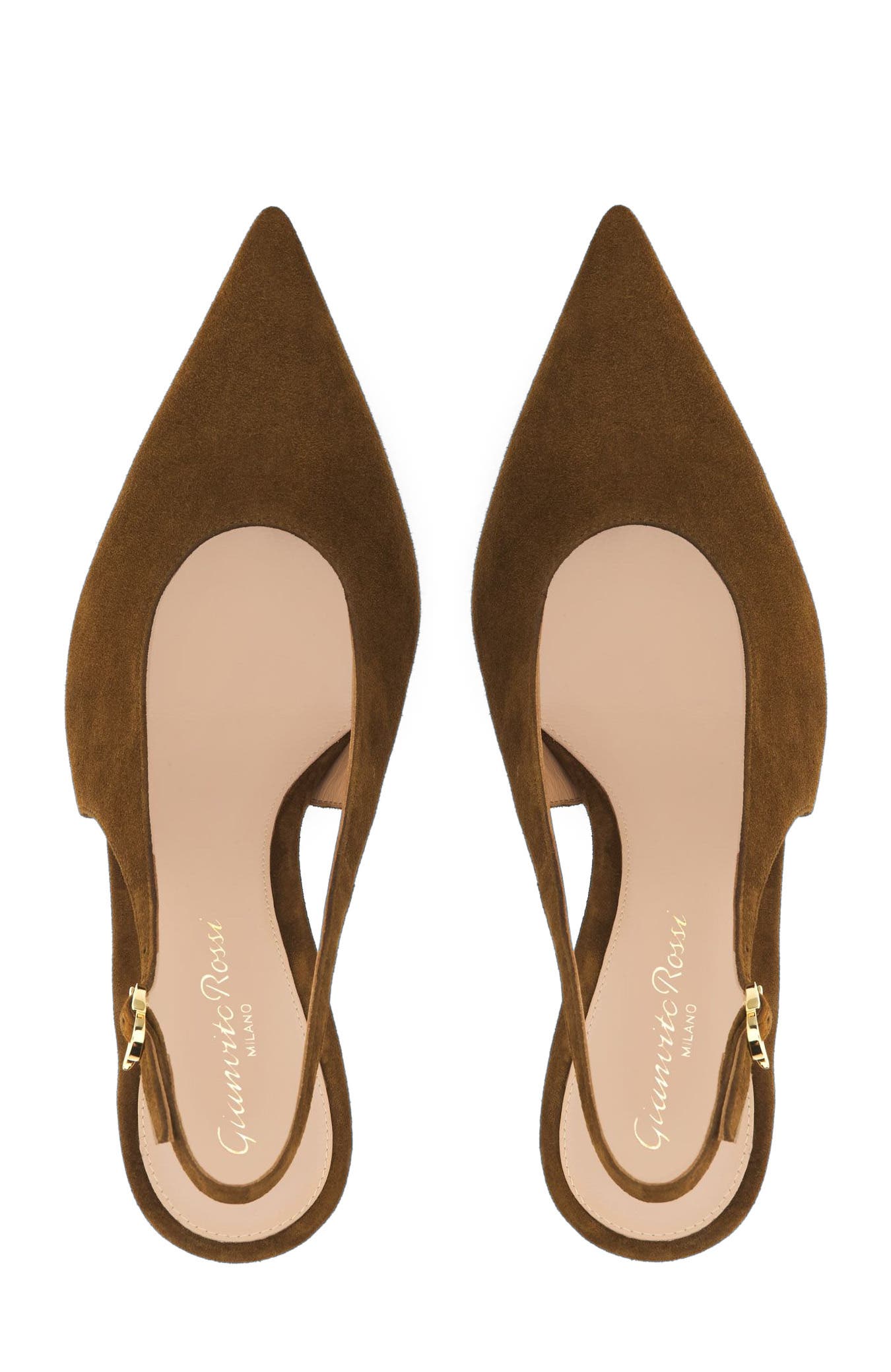 Robbie Sling, Alternate, color, Brown Suede Leather