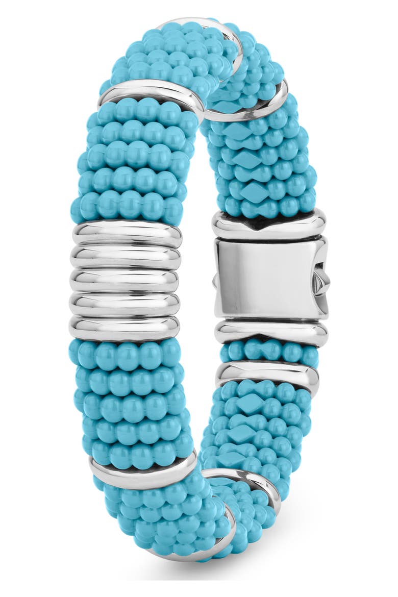 Blue Caviar Ceramic Rope Bracelet, Alternate, color, SILVER/ BLUE