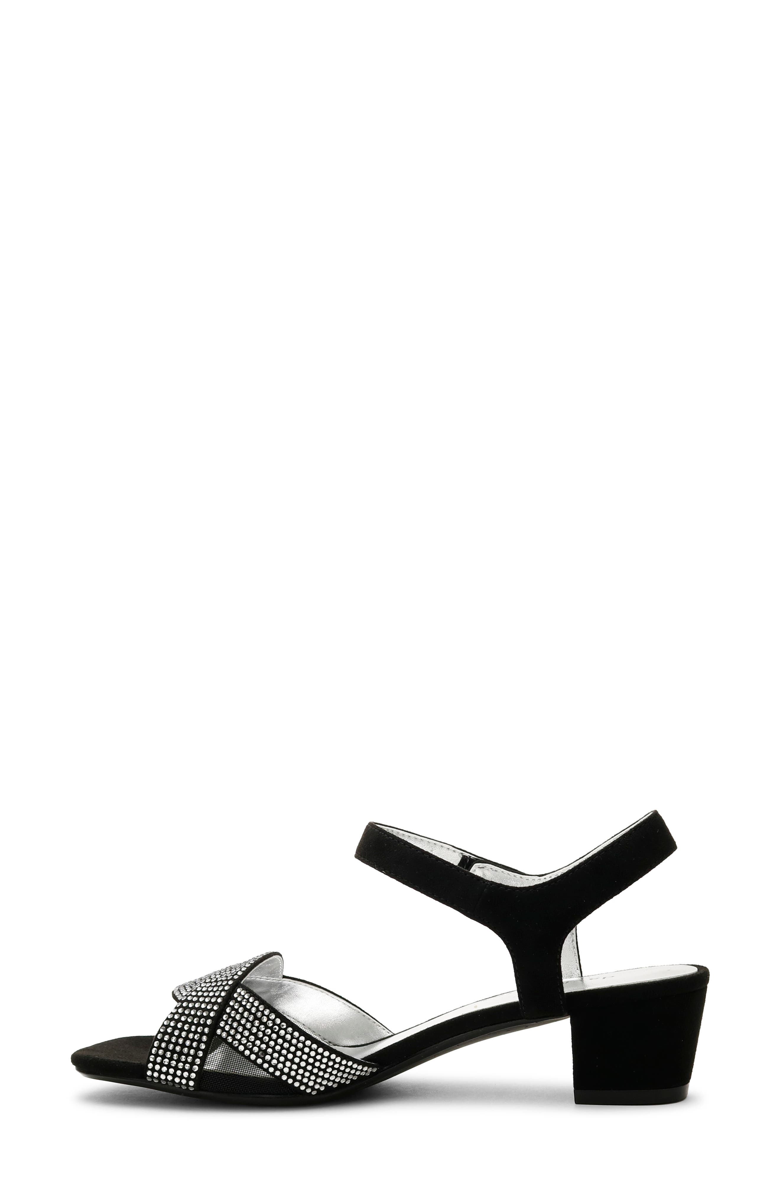 Rona Sandal, Alternate, color, BLACK SUEDE