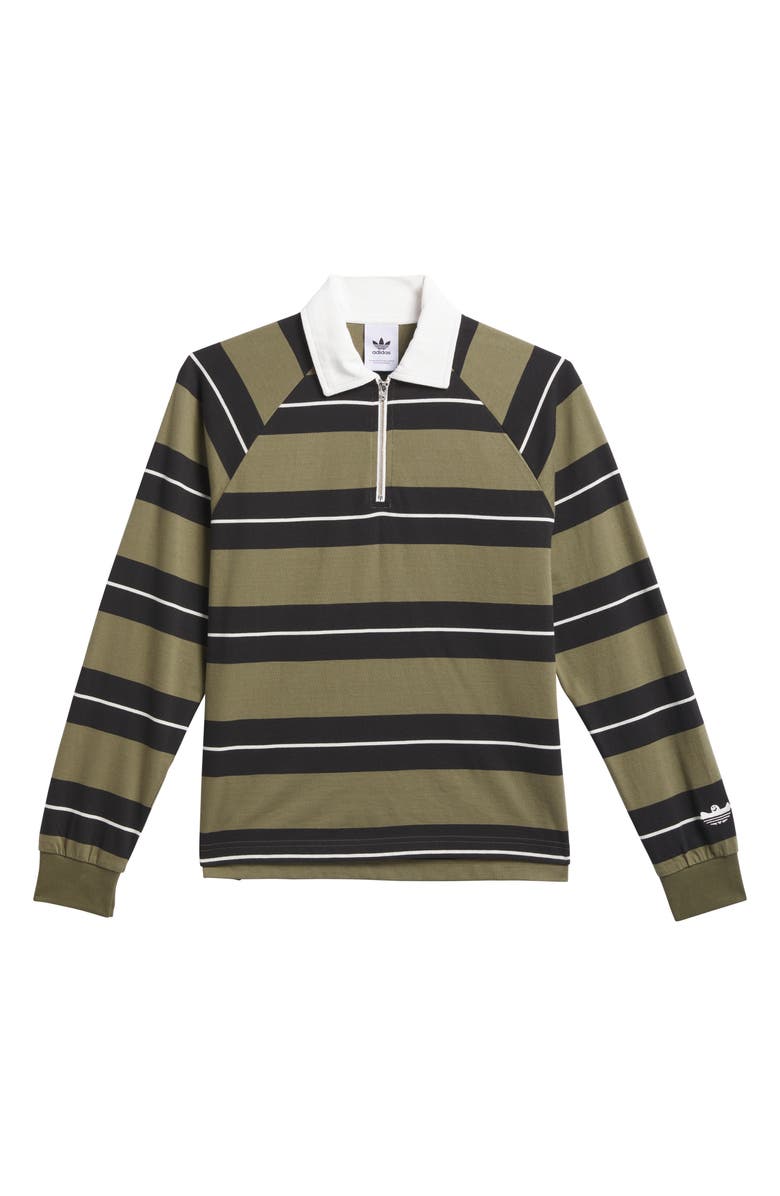 adidas Shmoofoil Rugby Shirt, Alternate, color, Olive Strata