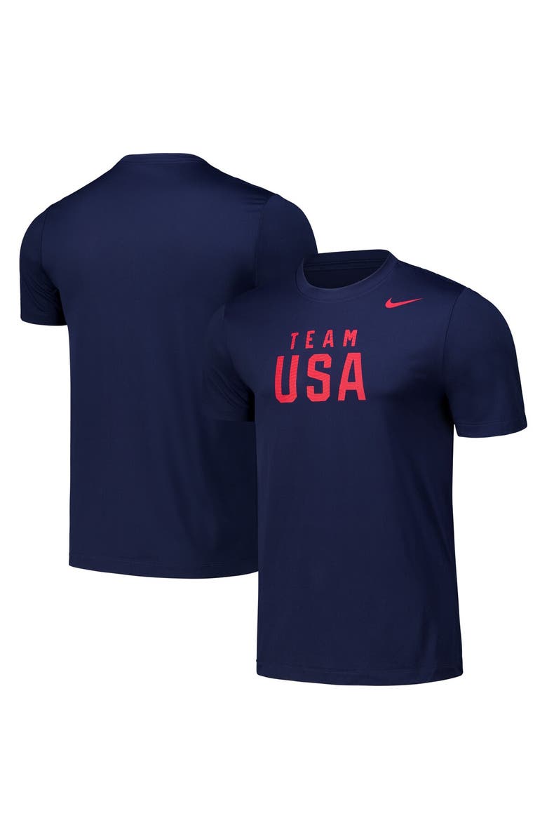 Nike Men's Nike Navy Team USA Legend Performance T-Shirt, Main, color,
