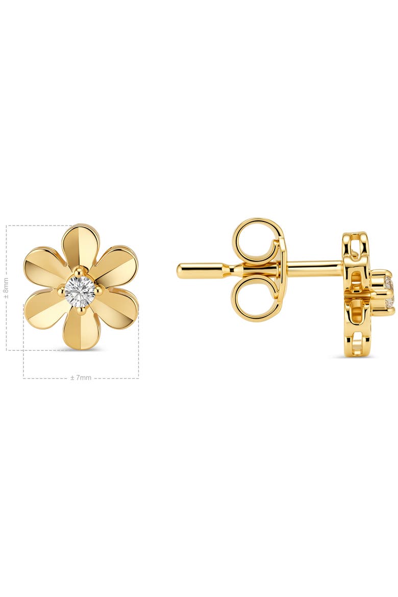 Daisy Flower Stud Earrings in 14K Gold, Alternate, color, Gold
