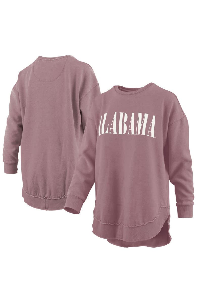 PRESSBOX Women's Pressbox Pink Alabama Crimson Tide Poncho Fleece Pullover Sweatshirt, Main, color, Pink