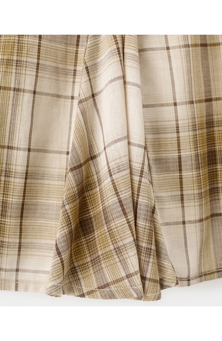 MANGO Pleated Check Miniskirt, Alternate, color, 