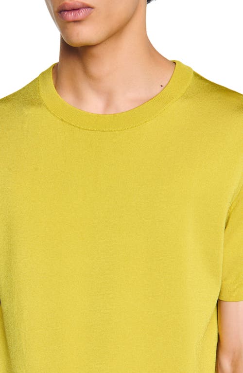 Sandro Knitted T-shirt In Super Green