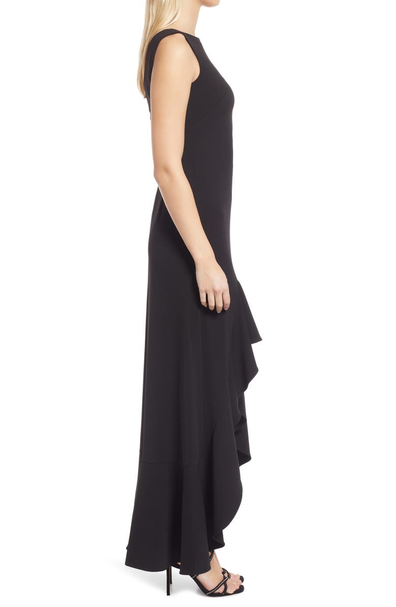 Vince Camuto Ruffe Front Sleeveless Gown, Alternate, color,