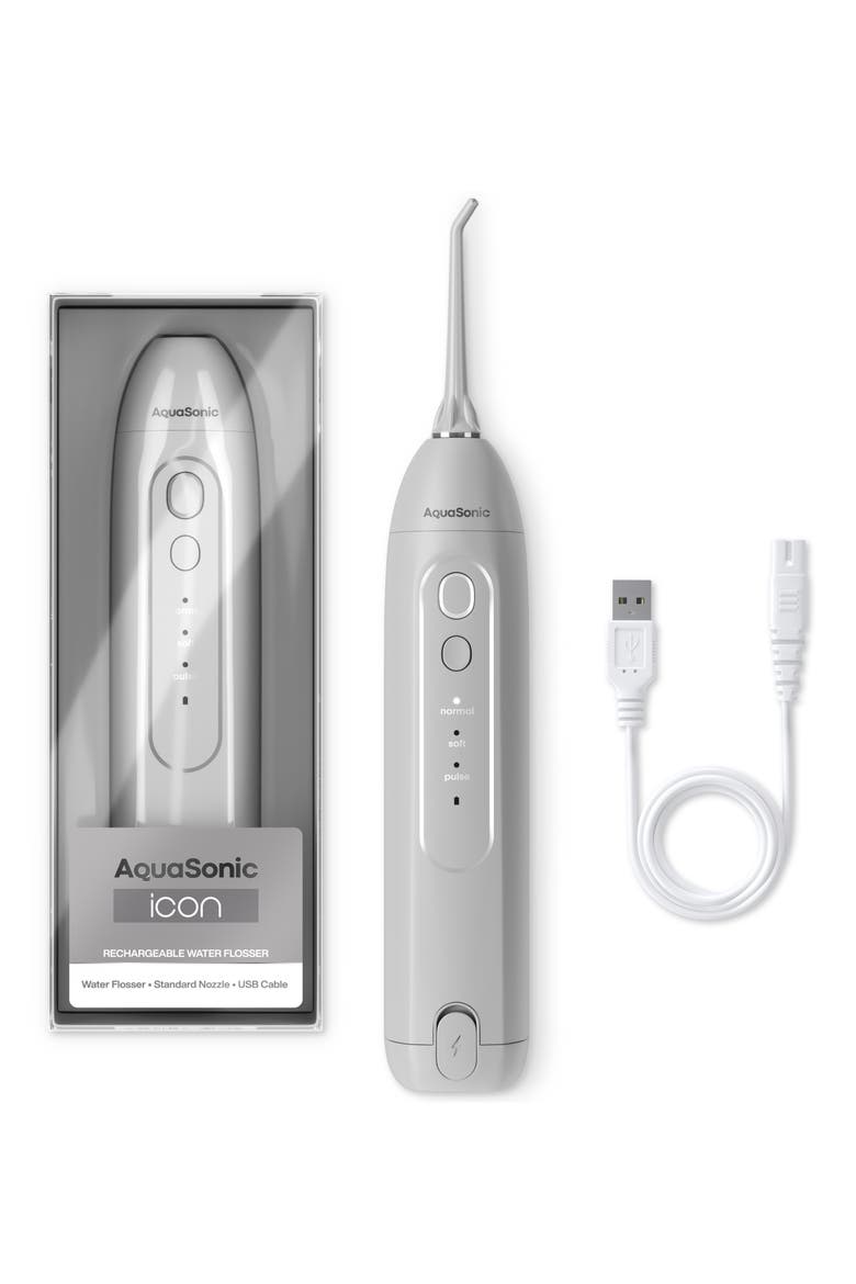 Icon Electric Rechargeable Water Flosser, Alternate, color, STONE