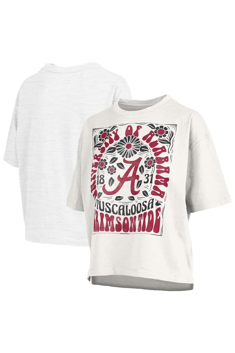 Women's Pressbox White Alabama Crimson Tide Harmony Oversized T-Shirt, Main, color, White
