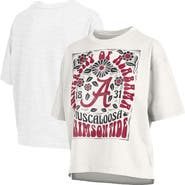 PRESSBOX Women's Pressbox White Alabama Crimson Tide Harmony Oversized T-Shirt