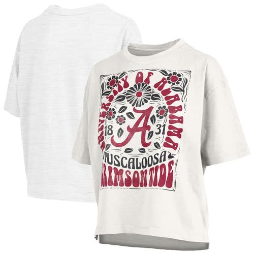 Pressbox White Alabama Crimson Tide Harmony Oversized T-shirt
