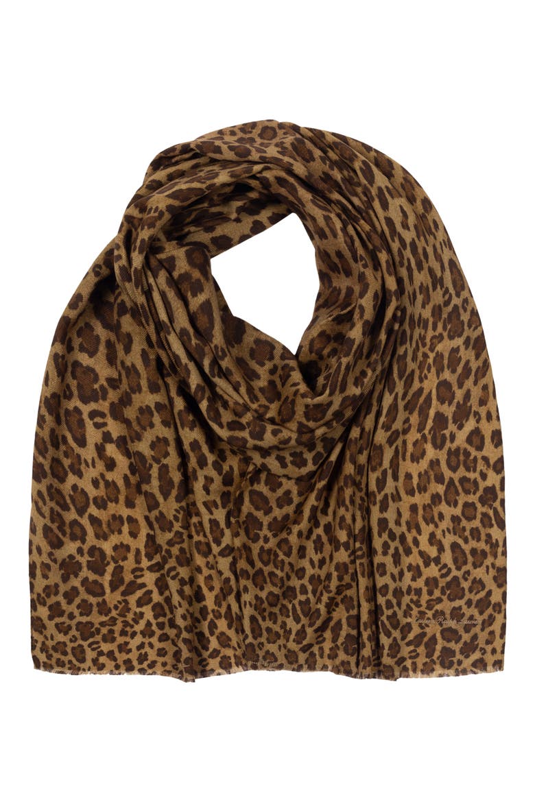 Animal Print Wool, Main, color, HONEY TAN