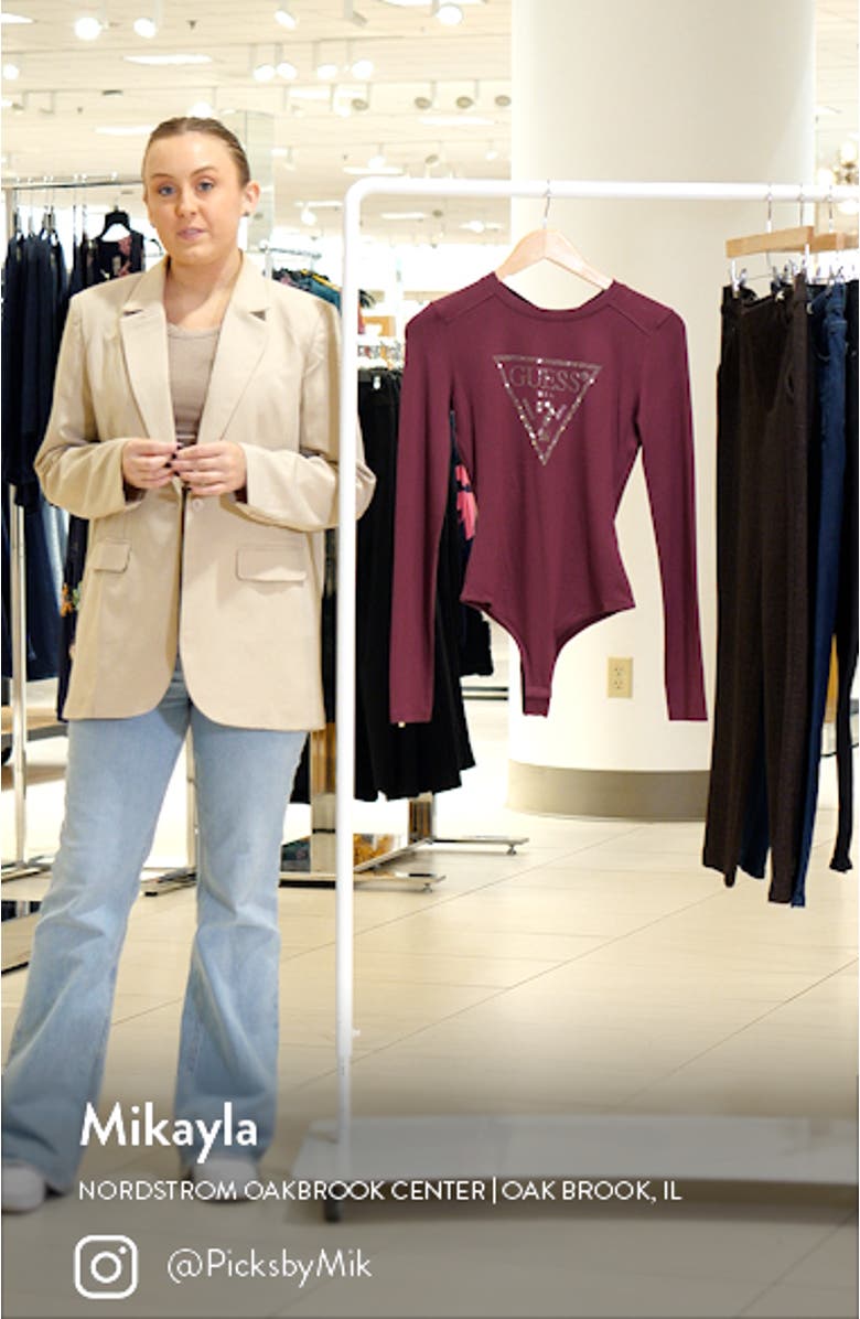 Logo Long Sleeve Bodysuit, sales video thumbnail