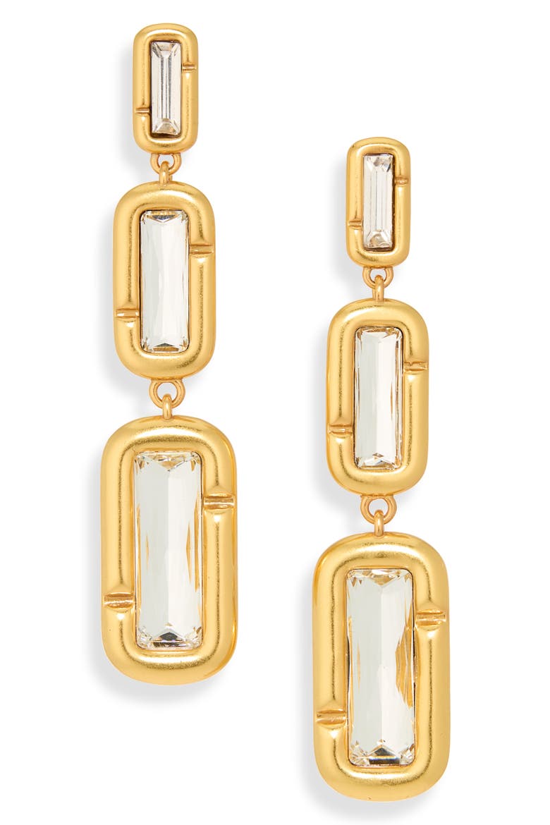 Pop J Marc Gem Linear Drop Earrings, Main, color, ANTIQUE GOLD
