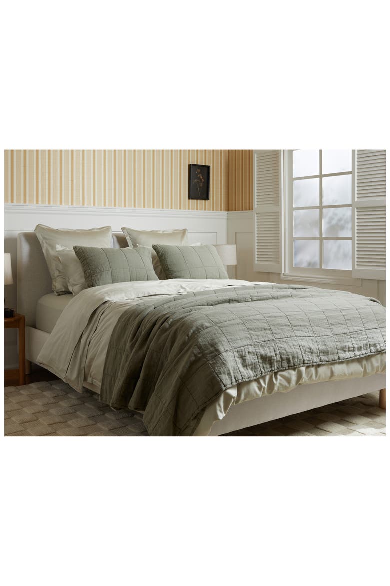 Linen Box Quilt, Alternate, color, MOSS