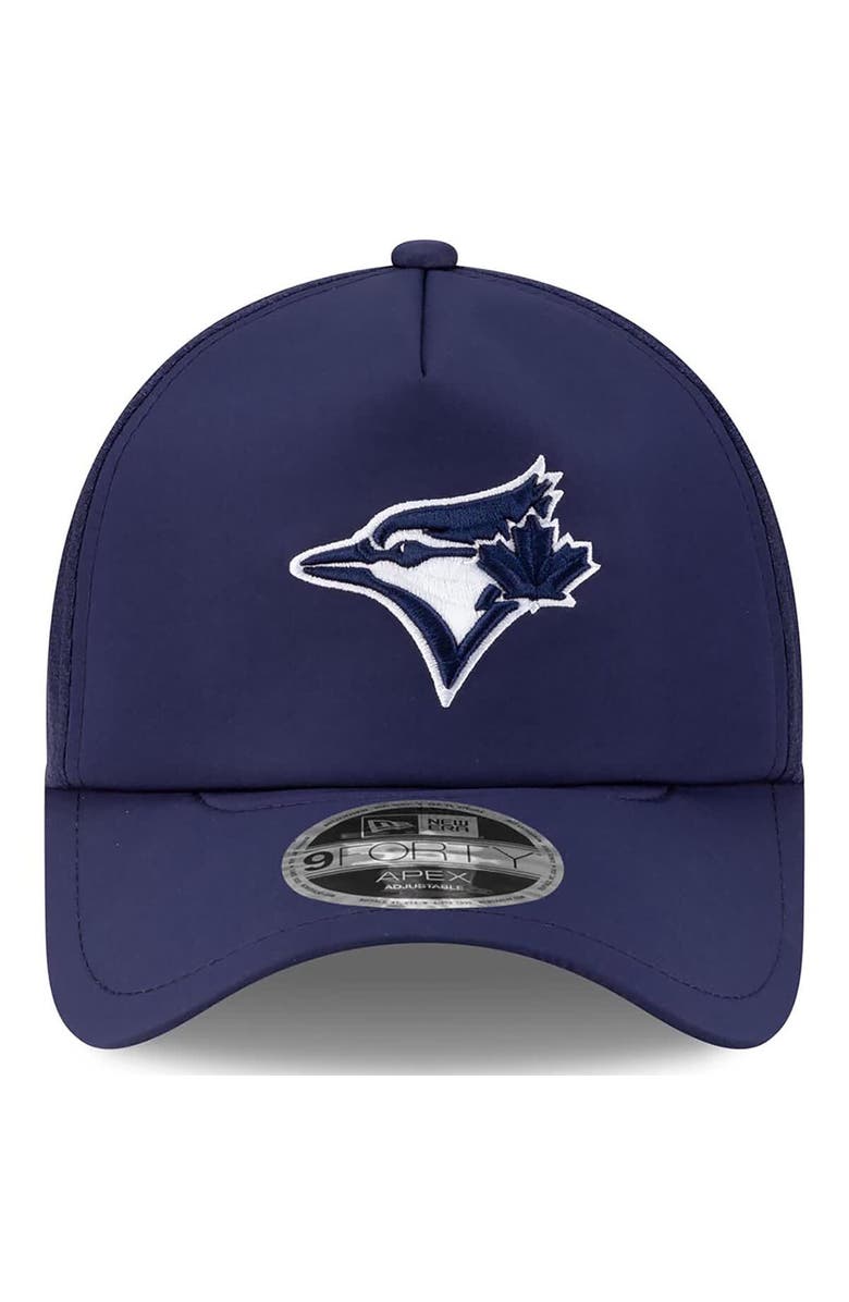 New Era Men's New Era Navy Toronto Blue Jays 2026 Batting Practice Apex 9FORTY Adjustable Trucker Hat, Alternate, color, Navy