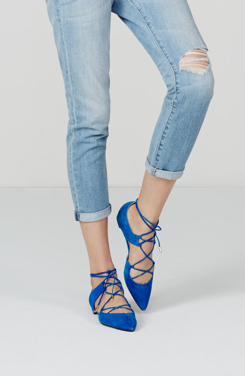 Ivanka Trump 'Trish' d'Orsay Ghillie Flat, Alternate, color,