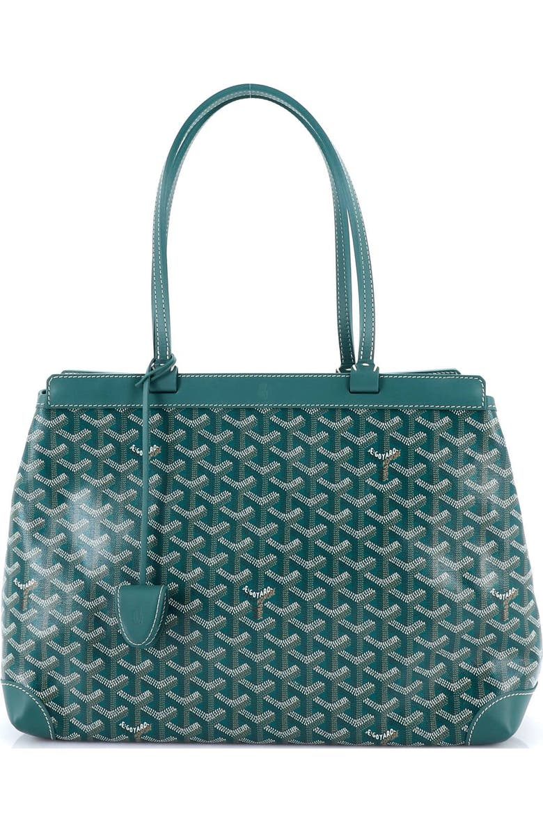 Pre-Owned Goyard Bellechasse Bag Coated Canvas PM, Main, color, Green