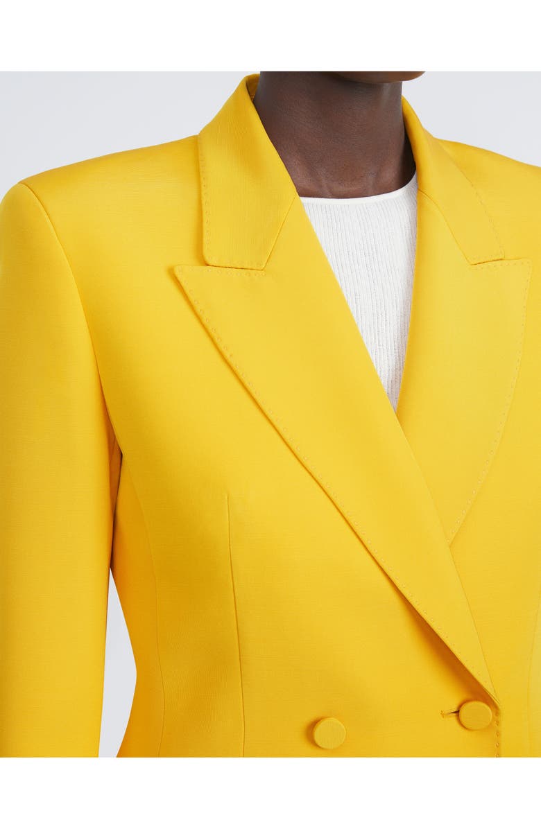 Lafayette 148 New York Fitted Double Breasted Wool & Silk Blazer, Alternate, color, 