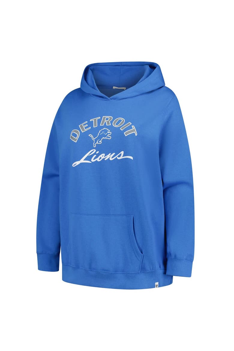 Women's '47 Blue Detroit Lions Plus Size Whirlwind Naomi Hoodie, Alternate, color, Blue