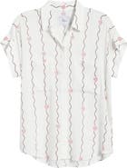 Rails Cito Seashell Print Linen Blend Button-Up Shirt