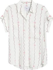 Rails Cito Seashell Print Linen Blend Button-Up Shirt
