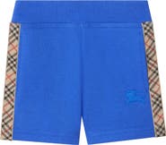 Burberry Check Trim Cotton Shorts