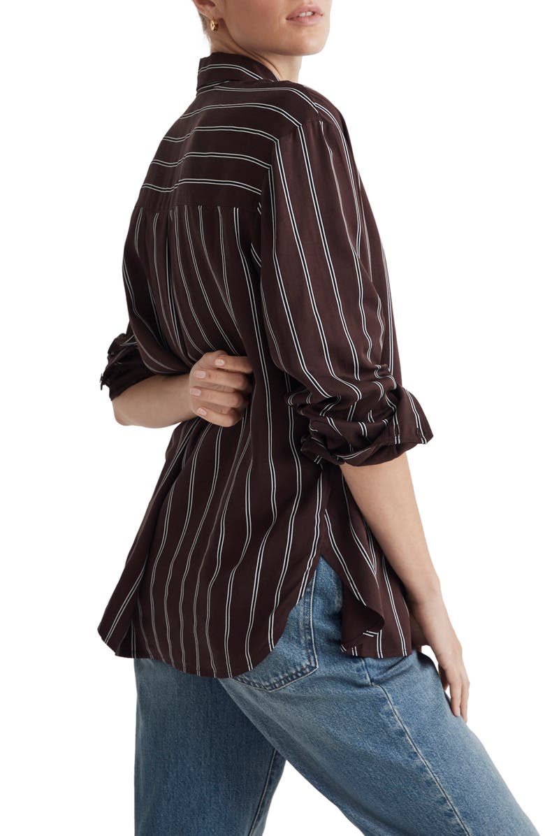 Madewell Oversize Satin Boyfriend Button-Up Shirt, Alternate, color, 