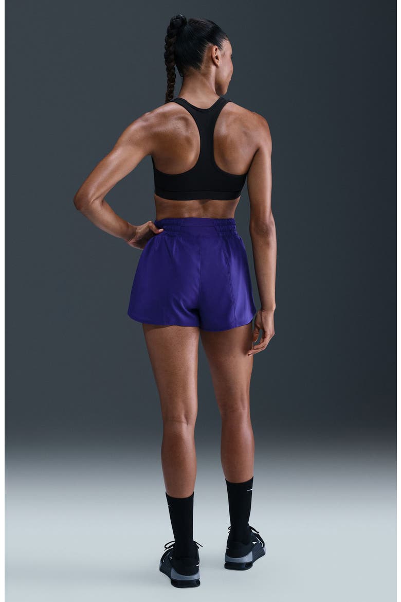 Swoosh Medium Support Dri-FIT Unpadded Sports Bra, Alternate, color, BLACK/ WHITE