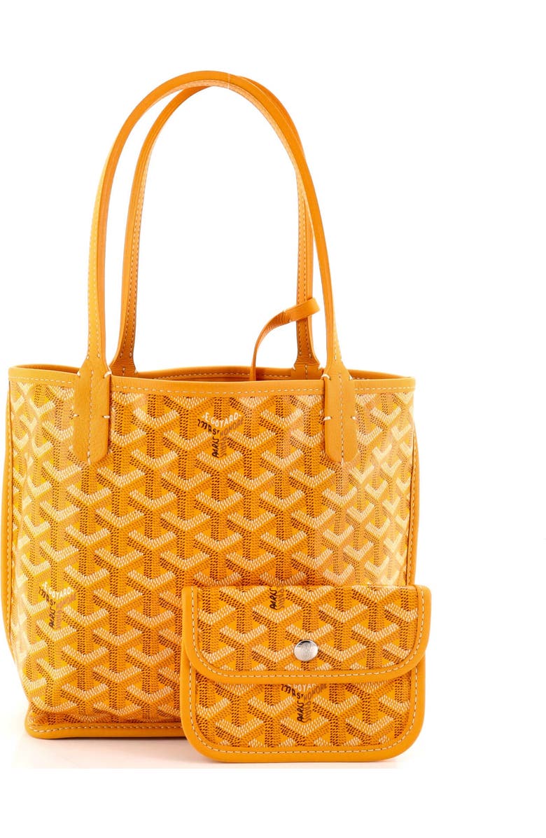 Pre-Owned Goyard Anjou Reversible Tote Coated Canvas Mini, Alternate, color, Yellow