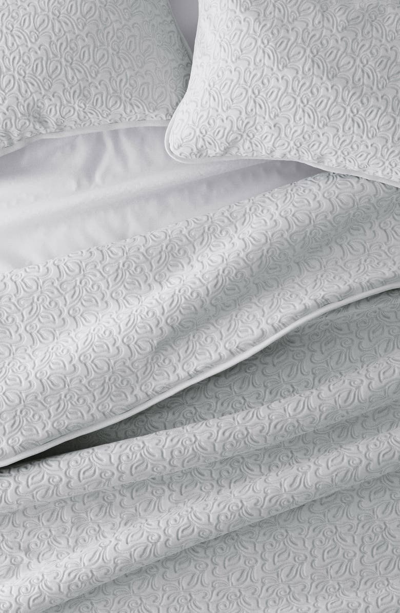 HOMESPUN All Season Floral Stitch 3-Piece Down Alternative Quilt Set, Alternate, color, Light Gray