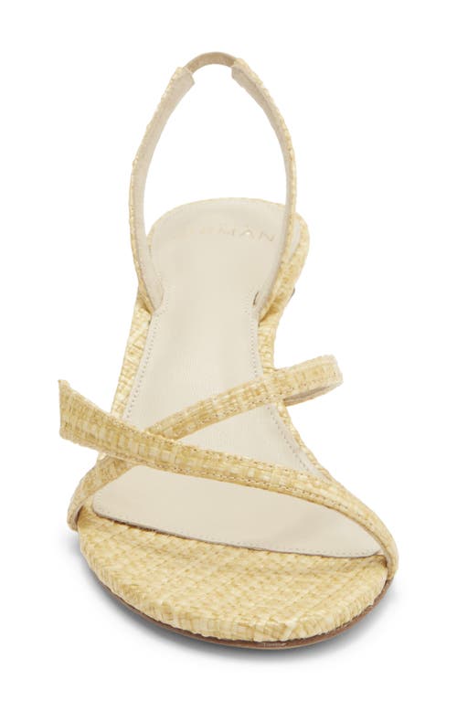 Alexandre Birman Tita Bell 85 Raffia Slingback Sandal In Gold