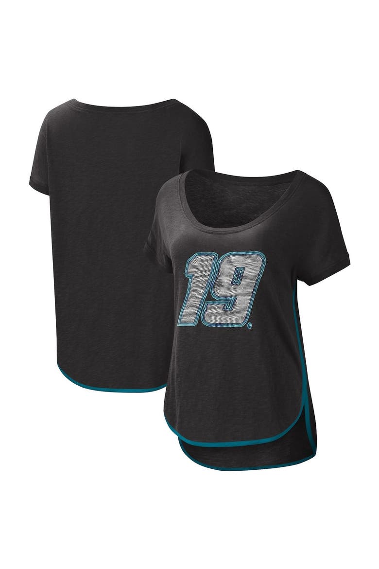 Women's G-III 4Her by Carl Banks Black Martin Truex Jr Rookie Scoop Neck T-Shirt, Main, color, Black